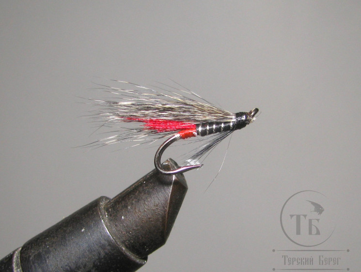 Муха лососевая на двойнике Grizzly Monkey ( 12 ) Red Butt GRM DL71 № 8