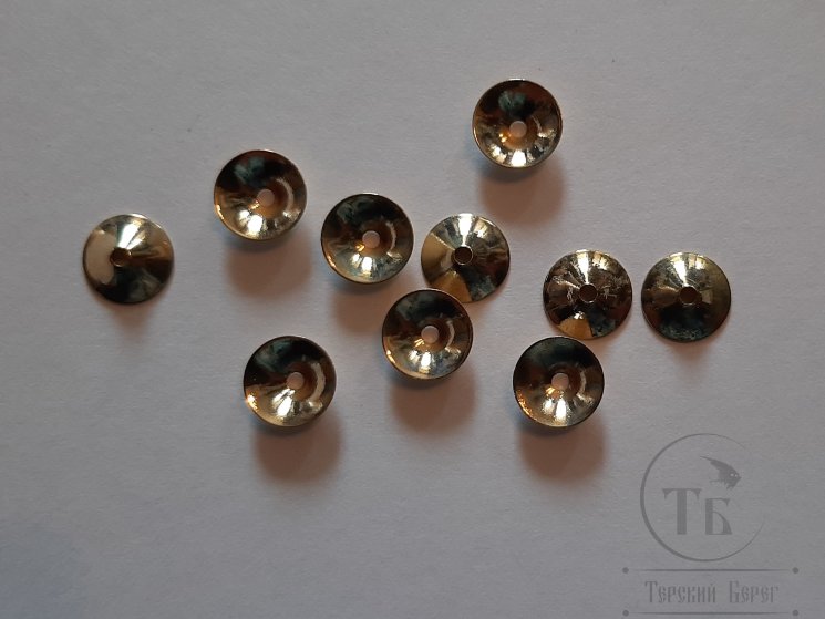 Конус ( турбо диск ) 10 мм 10 шт  Gold