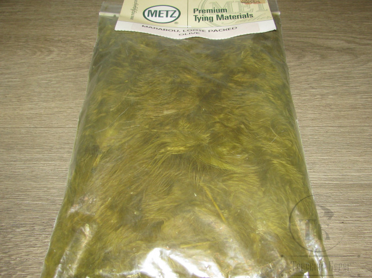 Перья марабу большая упаковка Marabou Loose Pack Olive Metz