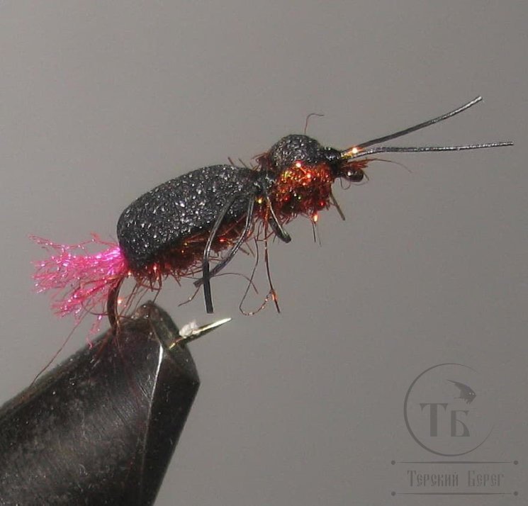 Муха Жук (8) черный (Brown Ice Fire Tail) кр.№ 10