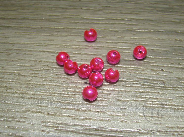 Вольфрамовый шарик с прорезью D 3,8 Metalic Pink (10 шт)