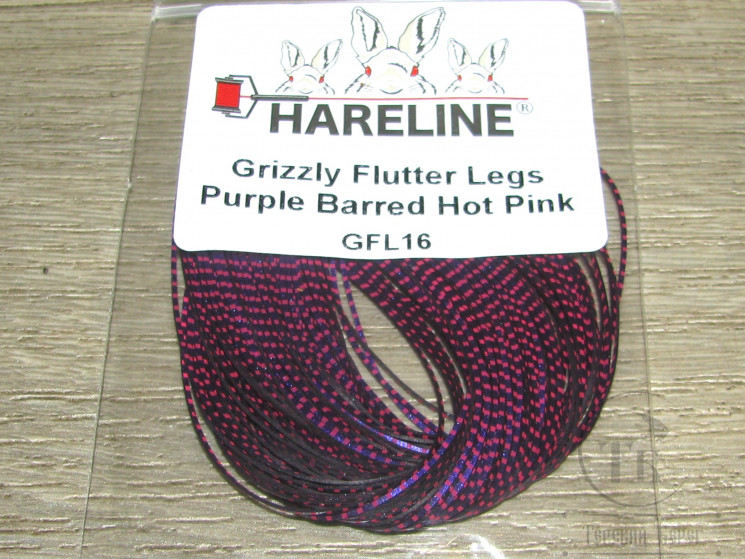 Силиконовые ножки Grizzly Flytter Legs Purple Barred Hot Pink Hareline