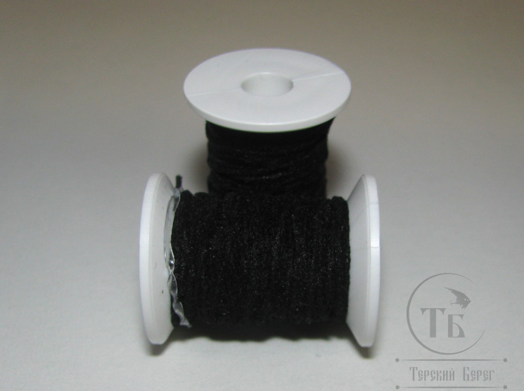 Микро синель Microchenille Black 0,8 мм 5 м Терский берег