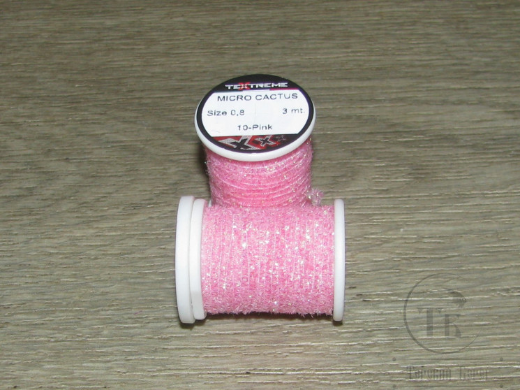  Микро кактусовая синель на катушке Micro Сactus Chenelle SMCA  0,8 Pink Textreme