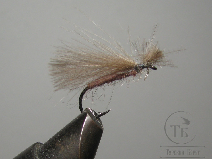 Муха CDC ( 10 ) Caddis Natural Grey Brown № 10