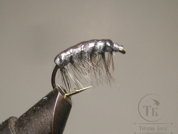Муха Simple Scud ( 23 ) Бокоплав SSC ( Gray ) крючок Скуд 10
