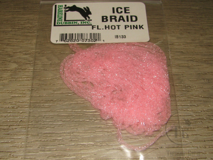 Тесьма для тела Ice Braid Fl. Hot Pink Hareline