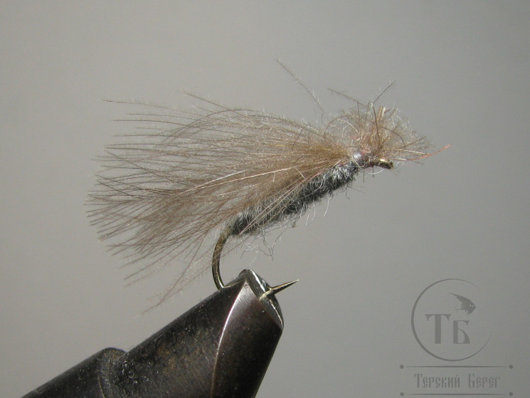 Муха CDC ( 11 ) Caddis Natural Grey Brown № 12