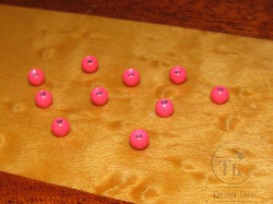 Вольфрамовый шарик с круглым отверстием D 4,0 Fl Hot Pink  (10 шт)