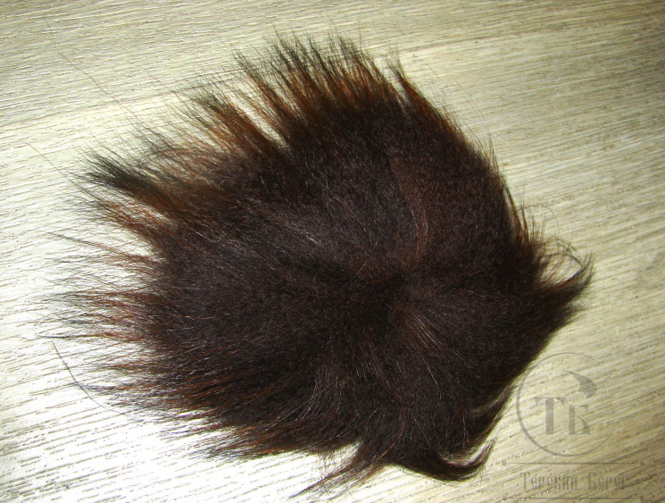 Хвост арктического песца Silver Fox Chocolate Brown 3XL CF