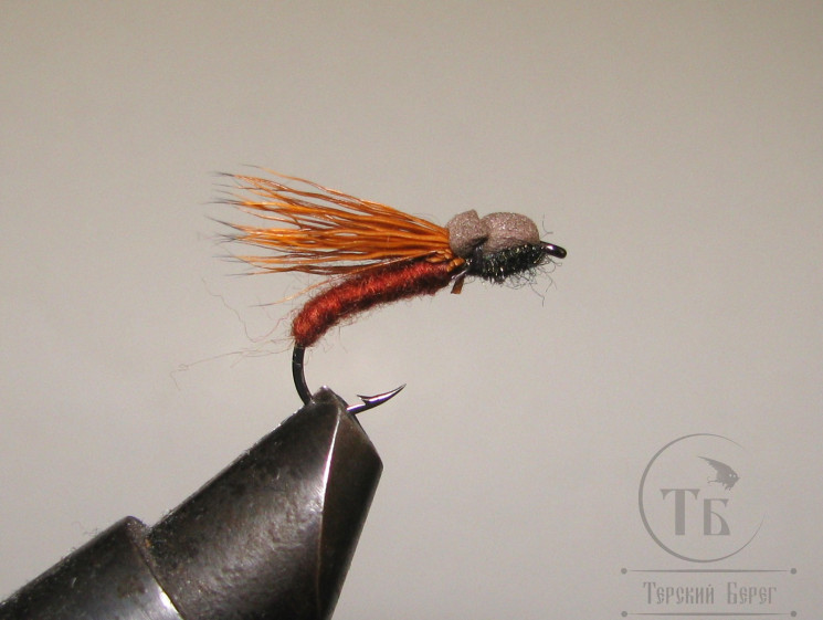 Муха Caddis Foam ( 8 ) Brown кр. № 16
