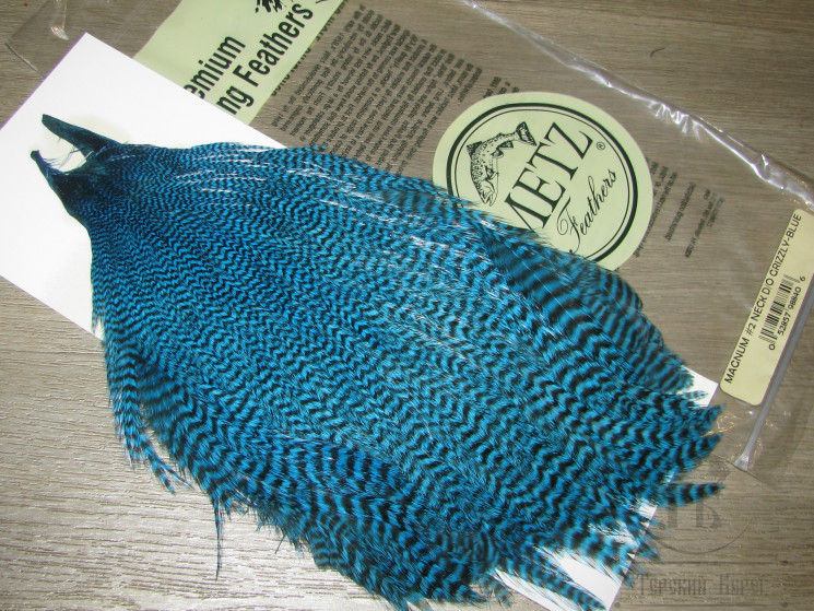 Скальп петуха MAGNUM #2 Cape Grizzly Blue METZ