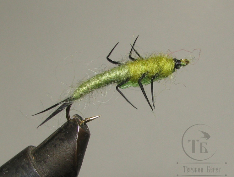 Муха нимфа Biot ( 21 ) Stone Fly Nymph Olive Stim. крючок № 6