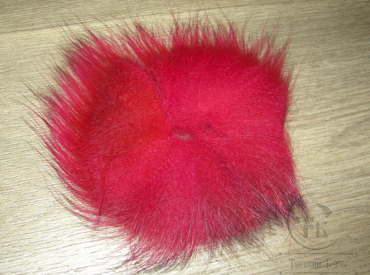 Хвост арктического песца Silver Fox Red / Pink 3XL CF