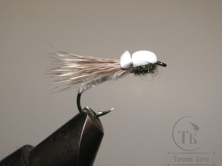 Муха Caddis Foam ( 9 ) White кр. № 10
