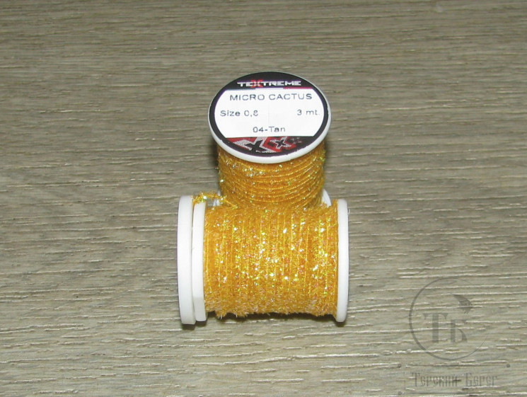  Микро кактусовая синель на катушке Micro Сactus Chenelle SMCA  0,8 Tan Textreme