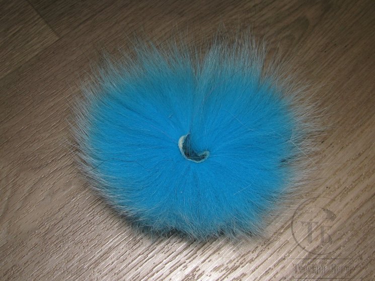 Хвост арктического песца голубой Silver Doc. Blue Sm