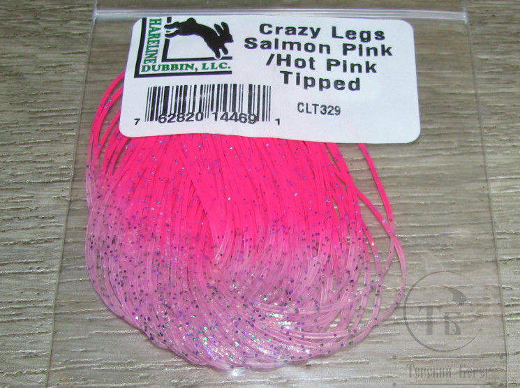 Силиконовые ножки Crazy Legs Salmon Pink / Hot Pink Tipped Hareline