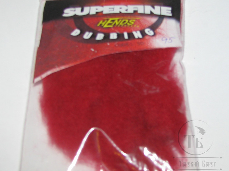 Даббинг Superfine dry fly dub Dk. Red 95 Hends