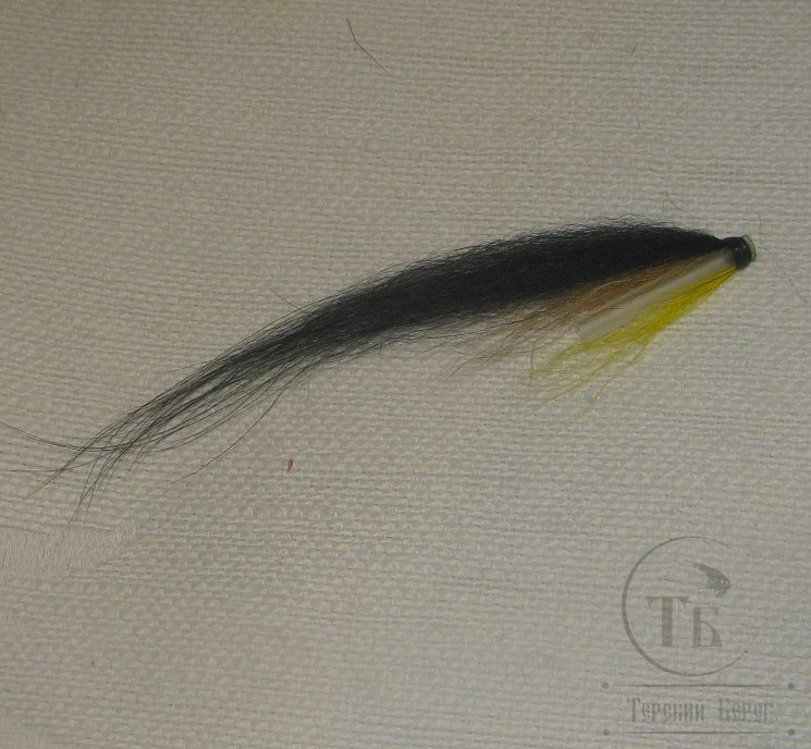 Муха лососёвая ( 28 ) Sunray Shadow Yellow Brown пластик 3/4 дюйма