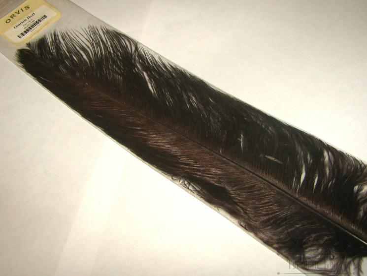 Перо страуса Ostrich Herl Brown Orvis