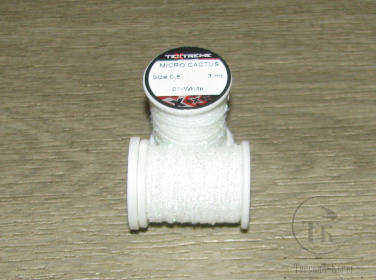  Микро кактусовая синель на катушке Micro Сactus Chenelle SMCA 0,8 Fl. White Textreme