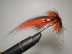 Муха лососёвая Turbo Awesome Possum ( 11 ) TD Varzyga T 6,0 mm. 8 sm. ( кегля латунь 3/4 )