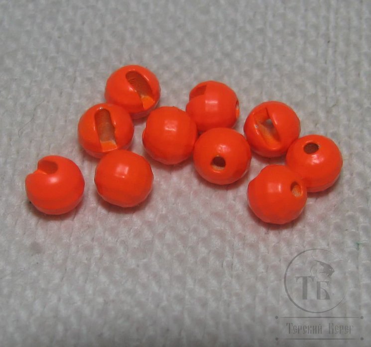 Вольфрамовый шарик граненый с прорезью D 4,5 Fl. Orange (10 шт)