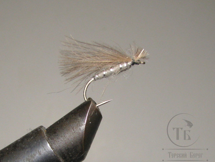 Муха CDC ( 25 ) Caddis Natural Grey Ice № 10