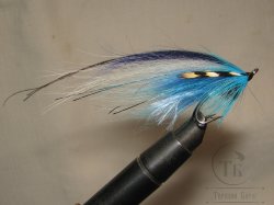 Муха лососёвая на двойнике Herring ( 6 ) Blue Classic Partridge Salar Silver №3