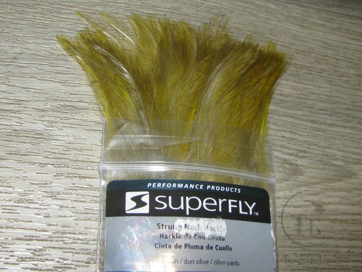 Перо скальпа петуха Strong Neck Hackle Olive Dun Super Fly