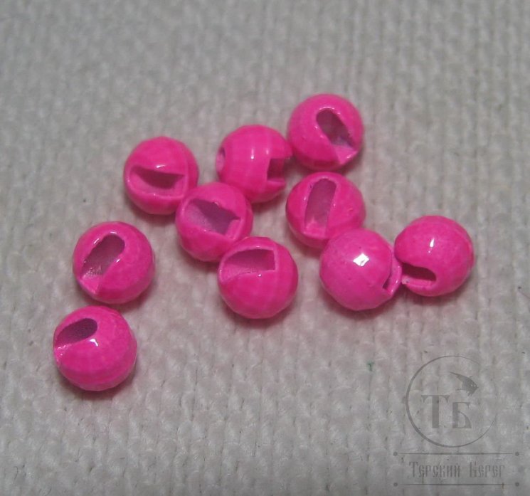 вольфрамовый шарик граненый с прорезью D 4,5 fl. pink  (10 шт)