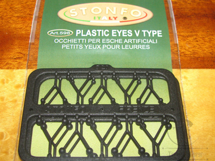 Пластиковые парные глазки V - формы Plastic Eyes V Type Black ( 20 шт ) Stonfo