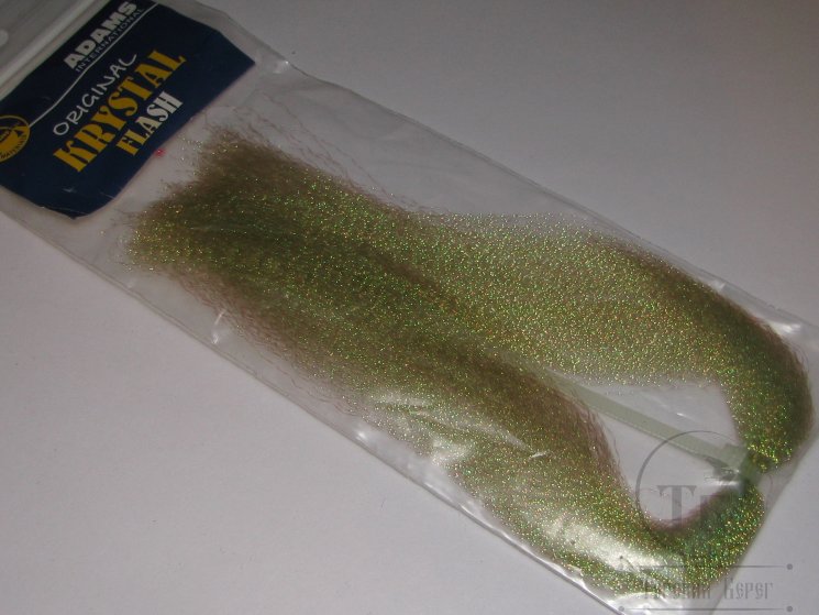 Крученый люрекс  Krustal Flash  Lt. Olive  Hedron Adams