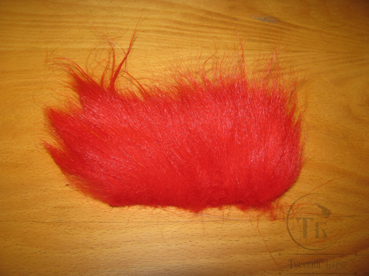 Мех овцы короткий красный ( распродажа М - 4 )