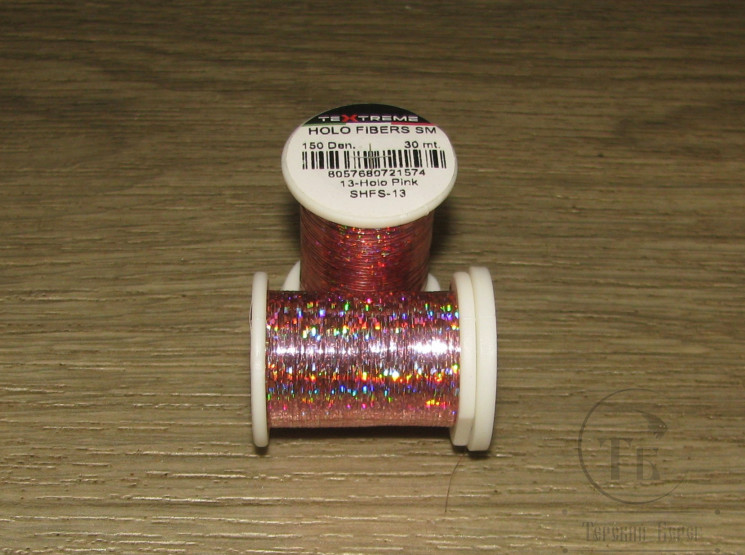 Плоский голографический люрекс 30 m. 150 den. Holo Fibers Sm Holo Pink Textreme