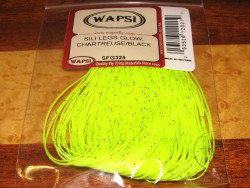 Силиконовые ножки Sili Legs Glow Chartreuse / Black Wapsi