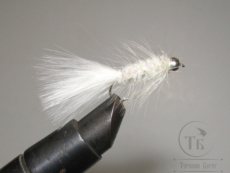 Муха Woolly Bugger White № 8