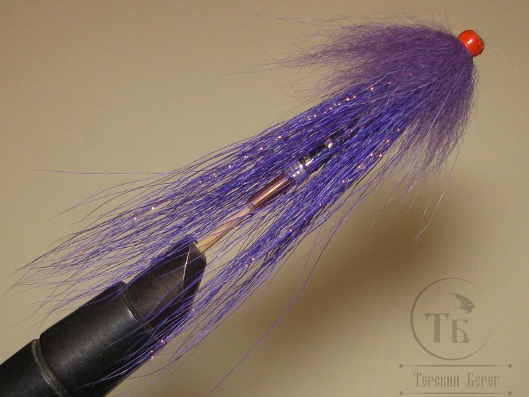 Муха лососёвая с "английским крылом" WG tube Mt. ( 52 ) D 3.0 медь 1 3/4 дюйма Purple 