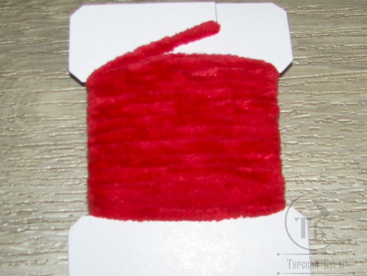 Синель Round Chenille 3,0 mm красный \ Red 3 м.