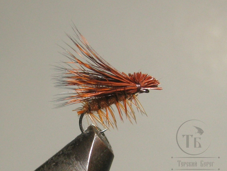 Mуха X Caddis ( 22 ) Fiery Brown кр. № 16