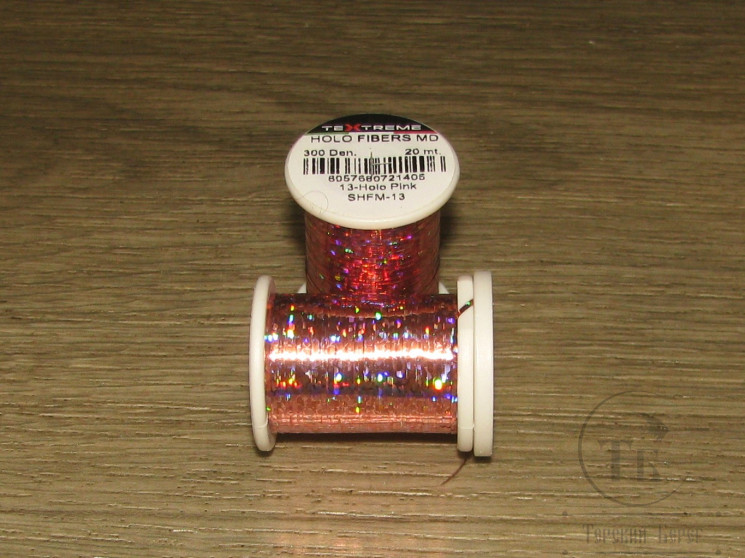Плоский голографический люрекс 20 m. 300 den. Holo Fibers Md Holo Pink Textreme