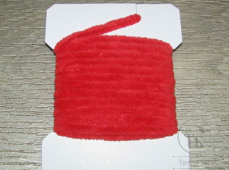 Синель Round Chenille 3,0 mm алый / Scarlet 3 м.