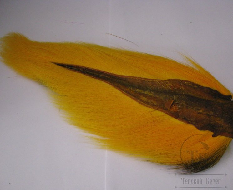 Хвост оленя большой Bucktail Large Yellow Sunburst