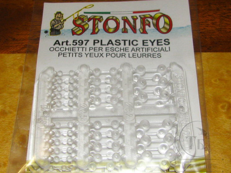 Пластиковые глазки ( 48 шт. 1.8 мм - 20 шт 2.5 мм - 16 шт 3.2 мм - 12 шт ) Clear Stonfo