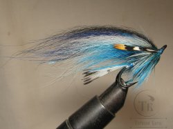 Муха лососёвая на двойнике Herring ( 9 ) Blue Sf Var. Partridge Patriot Black №6