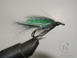 Муха лососевая на двойнике "Летняя Кольская" ( 16 ) Kola Green Kamasan Bronze № 6