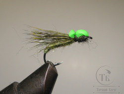 Муха Caddis Foam ( 21 ) Green кр. № 10