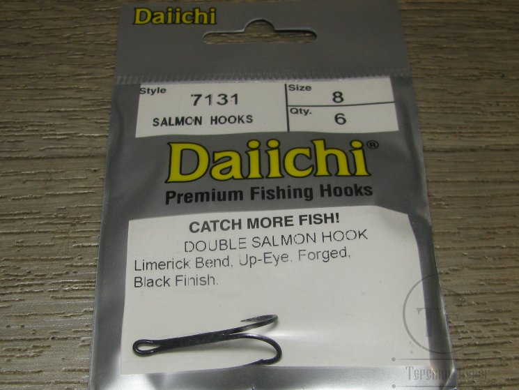 Daiichi Salmon Black 7131 двойник вязальный черный № 8 (6шт.)