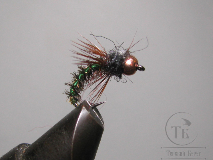 Муха нимфа Scud ( 11 ) CH Peacock Nymph крючок scud № 12